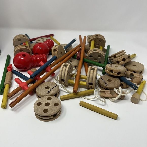 TinkerToy Jumbo The Classic Builder Set by Playskool Missing Pcs 70/102 Pieces - Picture 5 of 6